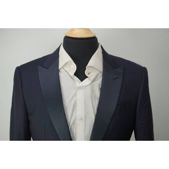 John Varvatos Bleecker Navy Formal Wool 2 Pc Tuxedo Jacket Pants Sz 36R NEW - Picture 2 of 12